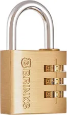 - 40Mm Solid Brass 3-Dial Resettable Padlock - Chrome Plated with Hardened Steel