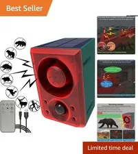 Advanced Solar Motion Sensor Alarm with USB Charging - Perfect for Home & Farm