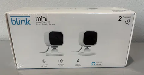 Blink New In Package mini 2 camera indoor plug in HD Smart Security Cameras