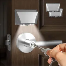 Silver 2 Pack Motion Sensor Keyhole Light - Automatic On/Off Infrared LED, Suita