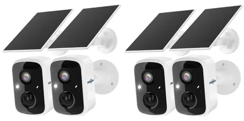 Hiseeu HD 2K Solar Outdoor Security Cameras (4-PACK) *NEW -See Box*