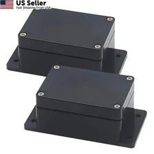 Zulkit Junction Box ABS Plastic 3.94" x 2.68" x 1.97"(Pack of 2), Black