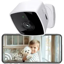 5GHz Cameras for Home Security, 2K Security Camera Indoor, Pet Camera with Ph...
