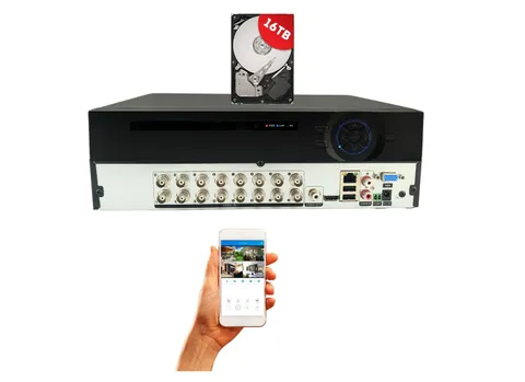 Evertech 16 Ch H265 16TB HDD Security Surveillance Camera Digital Video Recorder