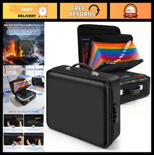 Fireproof Waterproof Document Box with Lockable Zipper, 13 Pocket Accordion File