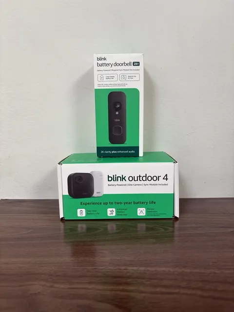 Blink Outdoor 4 Wireless Camera Security System &Blink Video Doorbell 2k+ BUNDLE