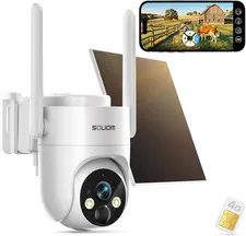 4G LTE Cellular Security Camera, No Wifi Security Camera for Remote