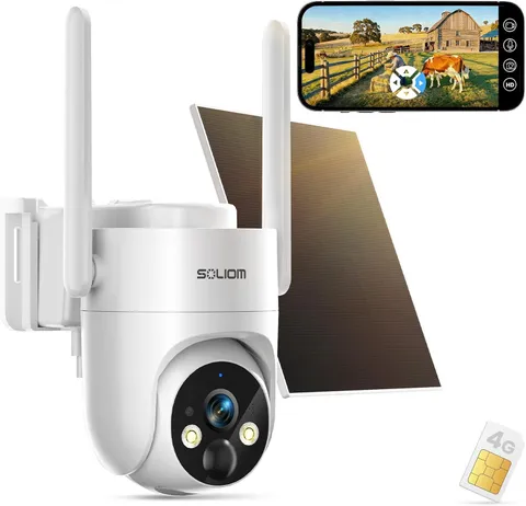 4G LTE Cellular Security Camera, No Wifi Security Camera for Remote