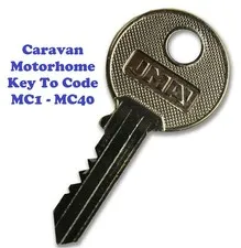 West Alloy Caravan Key Motorhome MC Series Key Cut To Code MC1 To MC40
