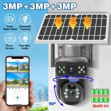 Camara De Seguridad Solar Inalambricas Para Exterior Con Vision Nocturna y Audio