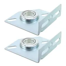 2Pcs Silver Steel Garage Door Center Anchor Brackets for DIY Home Repair Support