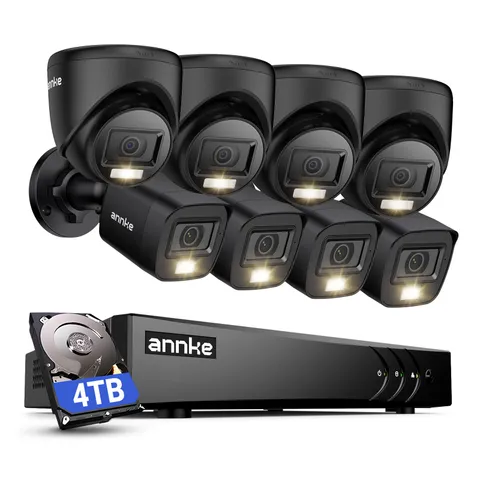 ANNKE 3K Lite 8CH DVR HD 1080P Security Camera System Outdoor Color Night Vision