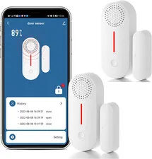 Wifi Door Window Sensor Alarm: Smart Door Sensor, Magnetic Contact Sensor Wirele