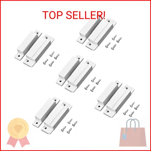 QWORK MC-31 Wired Surface-Mounted NC Magnetic Door Window Contact Sensor Alarm R