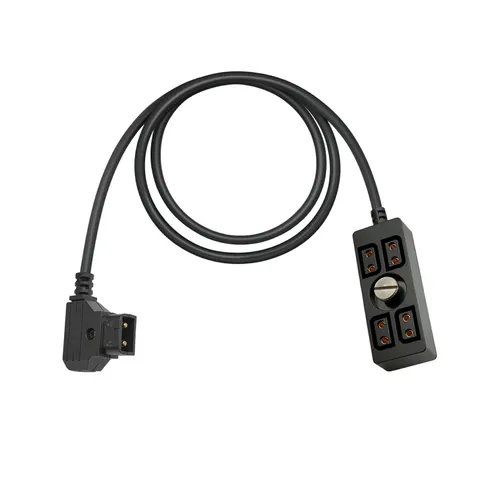 1 PC DTap Male To 4 Port Female Splitter Adapter Cable 1/4" Screw 21" Wire