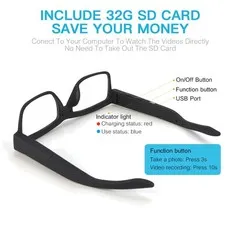 Effortless Recording with Easy-to-Use Camera Glasses