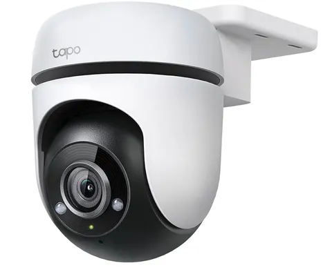 Tapo 1080P Outdoor Wired Pan/Tilt Security Wi-Fi Camera, 360° View, White