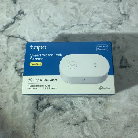 TP-Link Tapo Smart Water Leak Detector, Requires Hub, White, Factory Sealed