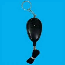 1x Black Safety Rape Alarm Trigger Loud 100db Small Compact Keyring Holder