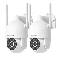ARCCTV Security Camera System Pan/Tilt Outdoor Wireless Night Vision 2 Way Audio