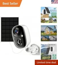 Weather-Resistant 4G LTE Security Camera - 2K Resolution for Farms & Ranches