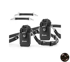 Zeadio Leather Universal Radio Holster Heavy Duty Pouch Holder with Anti-Sway