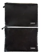 JUNDUN 2 Lot Fireproof Document Bags 13.5”x 9.5”Waterproof & Fireproof Money Bag