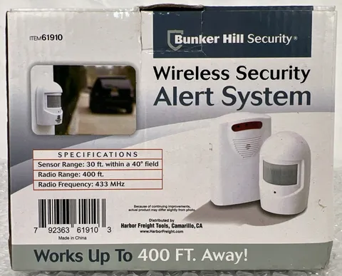 Bunker Hill Wireless Security Alert System Item 62447 New Box 400ft Range