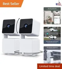 Cam Pan v3 Indoor/Outdoor  1080p Pan/Tilt/Zoom Wi-Fi Smart Home Security Came...