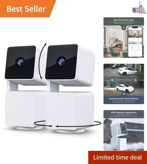 Cam Pan v3 Indoor/Outdoor  1080p Pan/Tilt/Zoom Wi-Fi Smart Home Security Came...
