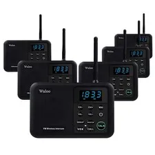 Wuloo 22-Channel Call All FM Wireless Intercoms System One Way Talk Communicate