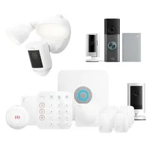 Ring Alarm Pro Wired Home Security System with Built-in eero WiFi 6 Router White