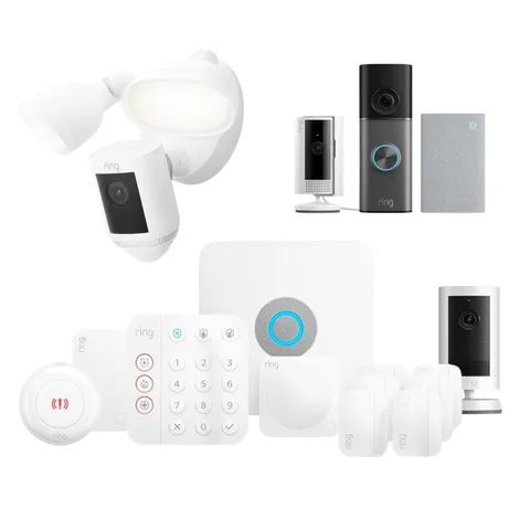 Ring Alarm Pro Wired Home Security System with Built-in eero WiFi 6 Router White