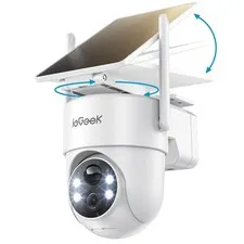 Wireless 2K Outdoor Security Camera, IP66, 360° View, Color Night Vision, AI Det