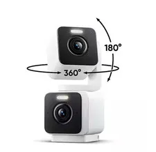 Wyze Pan Cam Duo, Indoor/Outdoor 2K Security Camera, PTZ, Color Night Vision, Sp