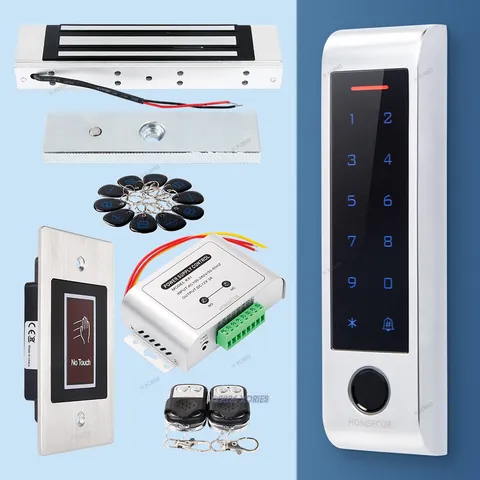 HOMSECUR Weatherproof IP66 APP WIFI Fingerprint PIN Access Control Touch Keypad