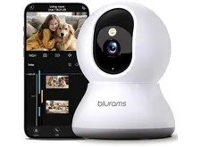 blurams 2K Indoor Security Camera, 360° PTZ Pet & Baby Monitor with Night Visio