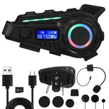 Motorcycle Helmet Bluetooth Headset Wireless Hands Free Waterproof Motorbike