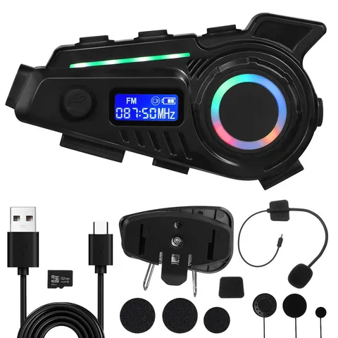 Motorcycle Helmet Bluetooth Headset Wireless Hands Free Waterproof Motorbike