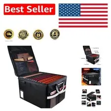 Antique Style Fireproof File Box - Secure, Water-Resistant Storage for Valuables