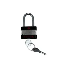 Ruger Padlock OS Black Red Laminated Steel Gun Safety Lock with 2 Keys Unisex