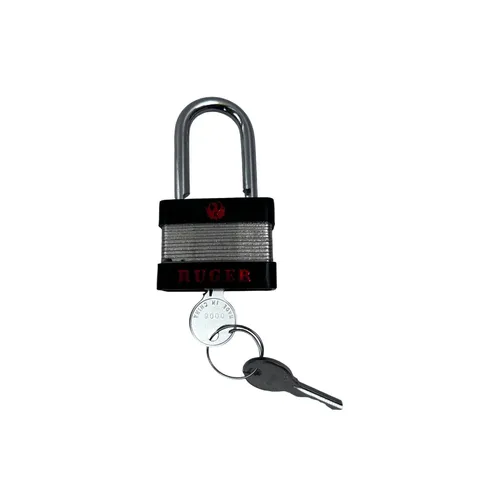Ruger Padlock OS Black Red Laminated Steel Gun Safety Lock with 2 Keys Unisex