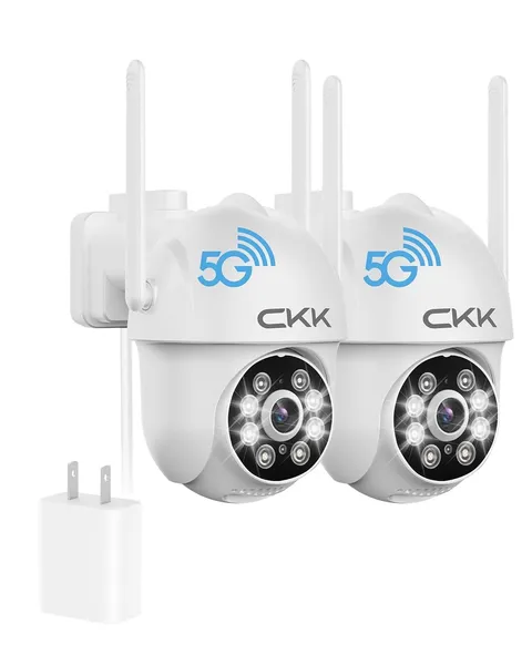 CKK 2K Security Camera Outdoor Corded Power, WiFi Wireless Security Cameras | 2.