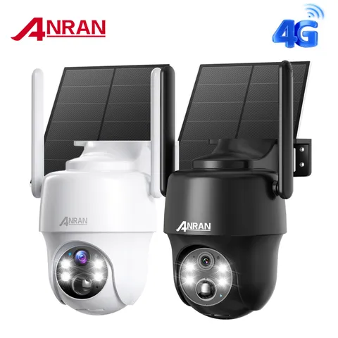 ANRAN 4G LTE Outdoor Security Camera 2K Solar Battery Powered Home with SIM Card