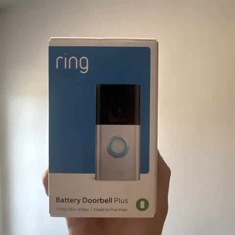 Ring Battery Doorbell Plus 1536p HD+ Video/ Head-to-Toe View (Brand-New In Box)