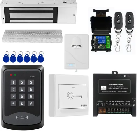 Door Access Control System RFID Keypad 1200Lb Electric Magnetic Door Lock Kit wi