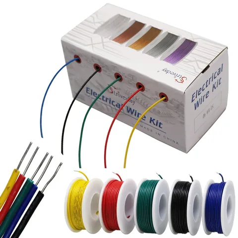 Striveday 22 AWG Gauge Hook Up Wire Kit - 5 Colors 22AWG, 1007-Solid-wire