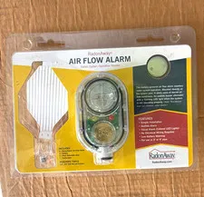 RadonAway Air Flow Alarm Wireless Indoor Battery Powered Audible Instant Alert