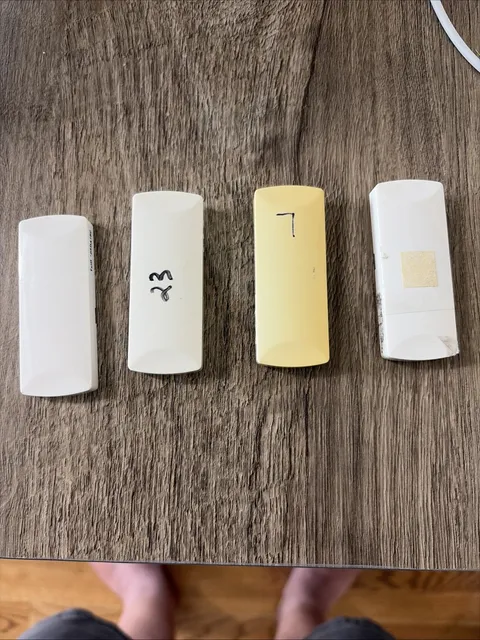 4 Preowned GE Interlogix TX-E201 Wireless Door Window Sensor, Magnet, XT, XTi