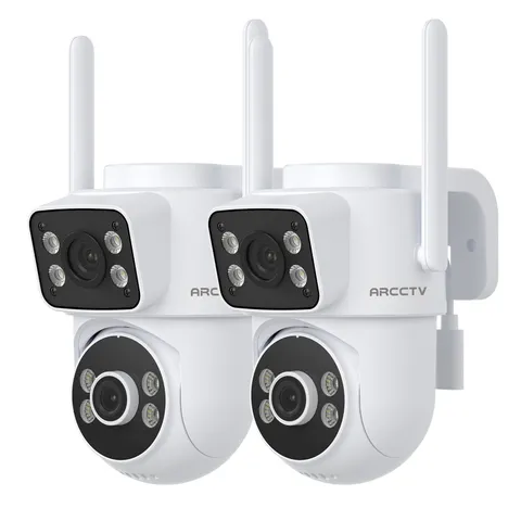 ARCCTV Dual Lens Security Camera Outdoor Wireless 4MP WiFi  Pan/Tilt 2 Way Audio